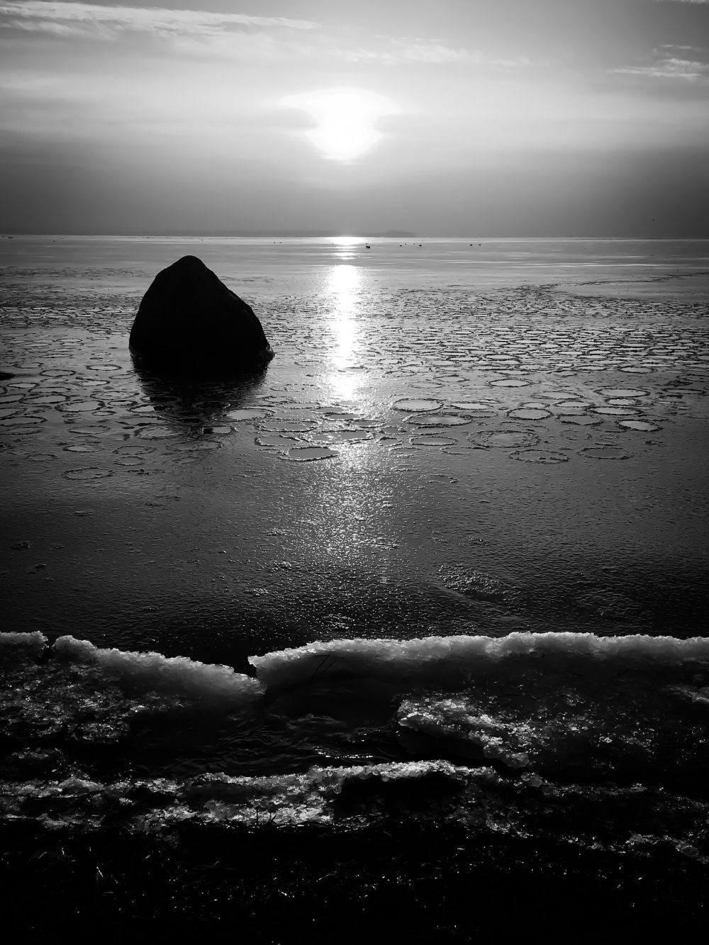 Frozen beach